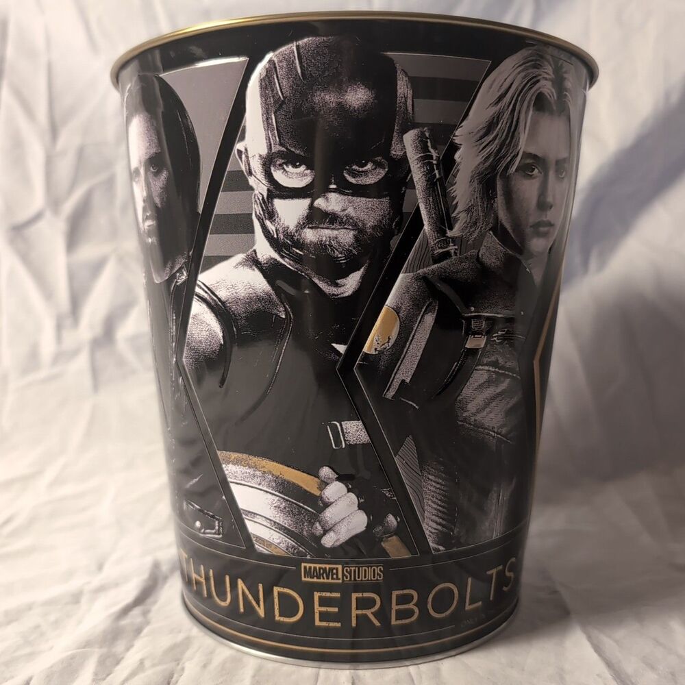 Marvel Thunderbolts Movie Tin Gold Popcorn Bucket Cinemark